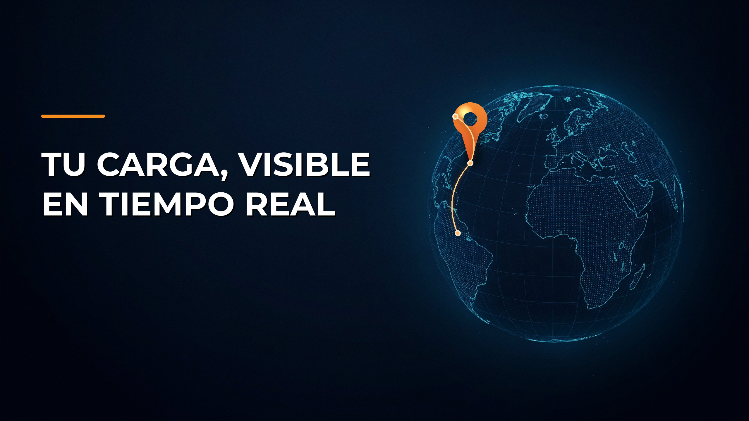 Globo digital con rutas de carga en tiempo real